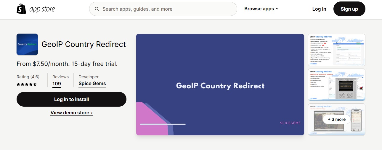 GeoIP Country Redirect
